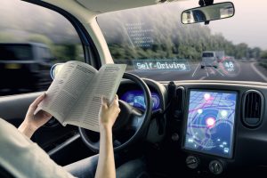 Self-driving or driverless car technology has an impact on the financial services industry.