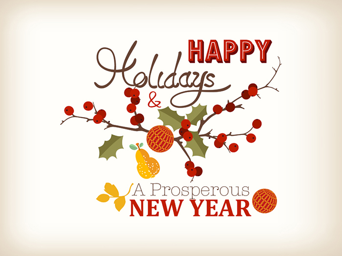 Happy Holidays and a Prosperous New Year from c. myers